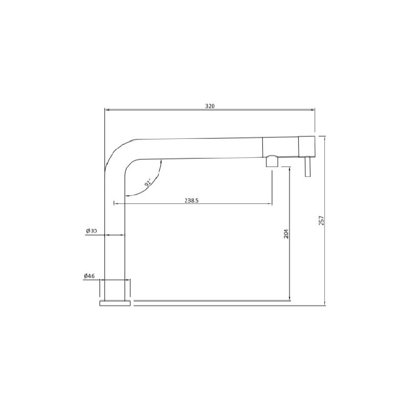 Mitigeur BRADANO Fino Inox 316