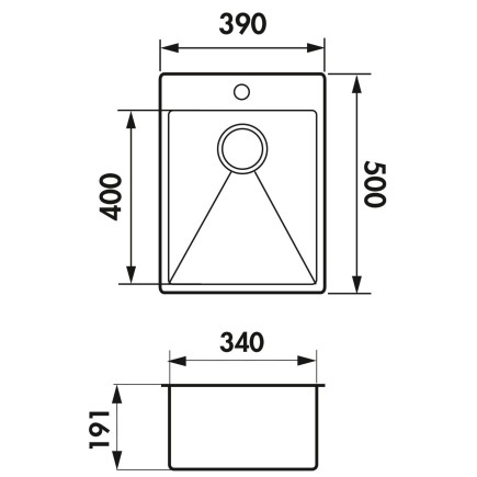 Evier Luisina VIBRATO 34