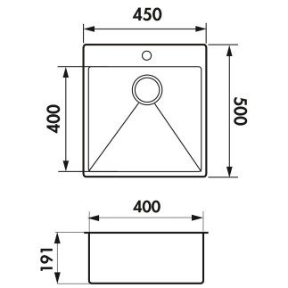 Evier Luisina VIBRATO 40