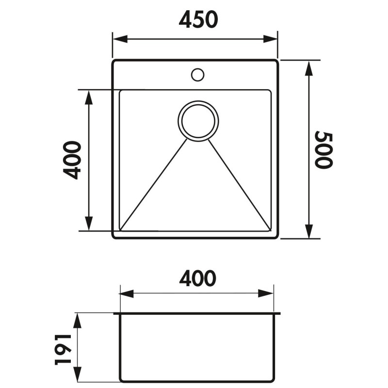 Evier Luisina VIBRATO 40