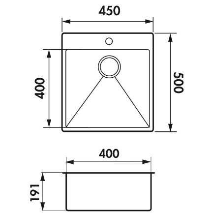 Evier Luisina VIBRATO 40