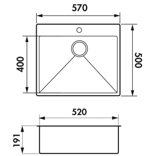 Evier Luisina VIBRATO 52