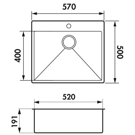 Evier Luisina VIBRATO 52