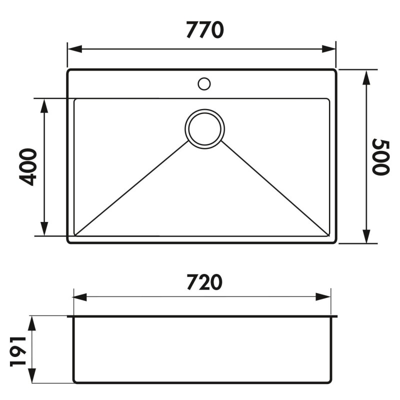 Evier Luisina VIBRATO 72