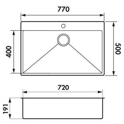 Evier Luisina VIBRATO 72