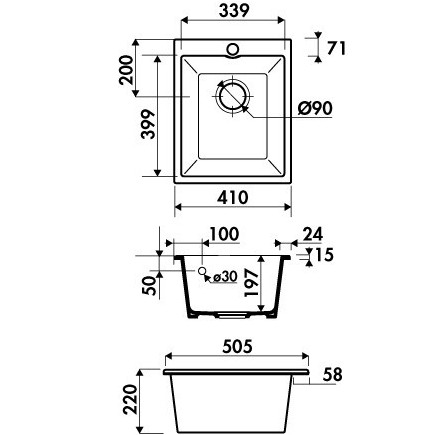 Evier Luisina CONSTANCE I