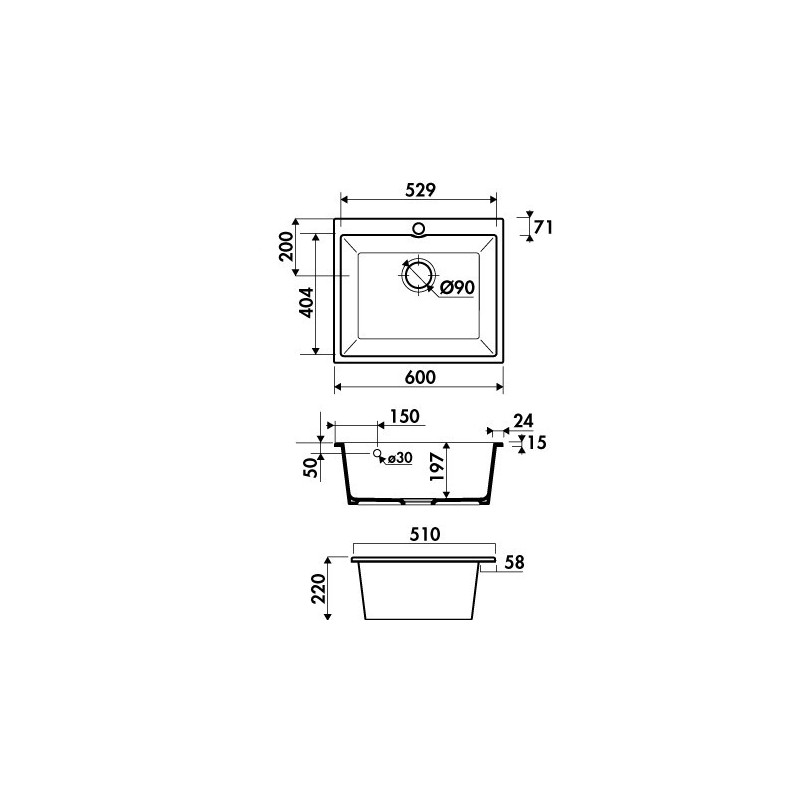 Evier Luisina CONSTANCE II