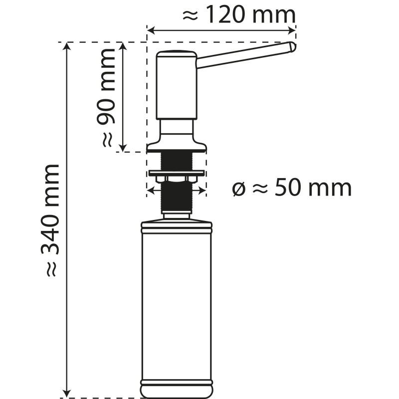Distributeur de savon encastrable