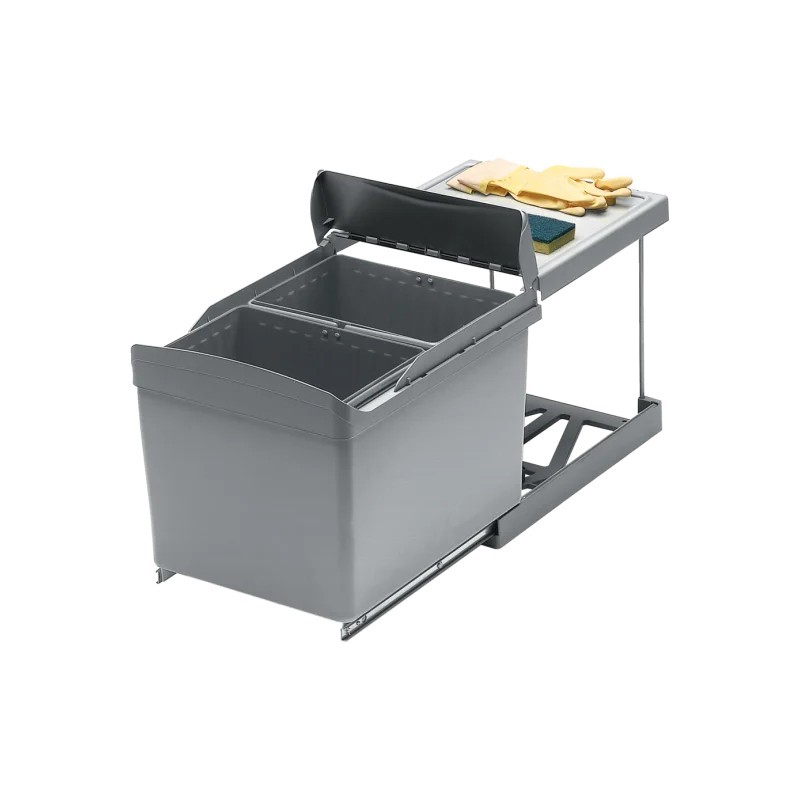 Poubelle coulissante à sortie totale 32 L