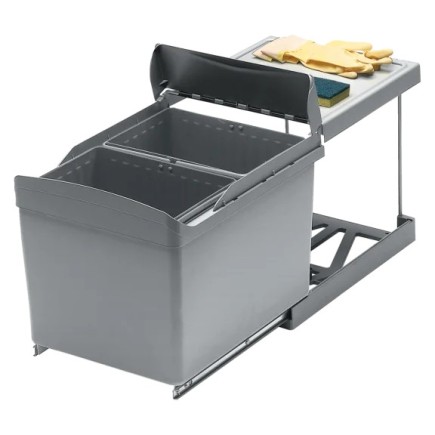 Poubelle coulissante à sortie totale 32 L