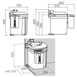 Poubelle EUROFLEXX 40 L