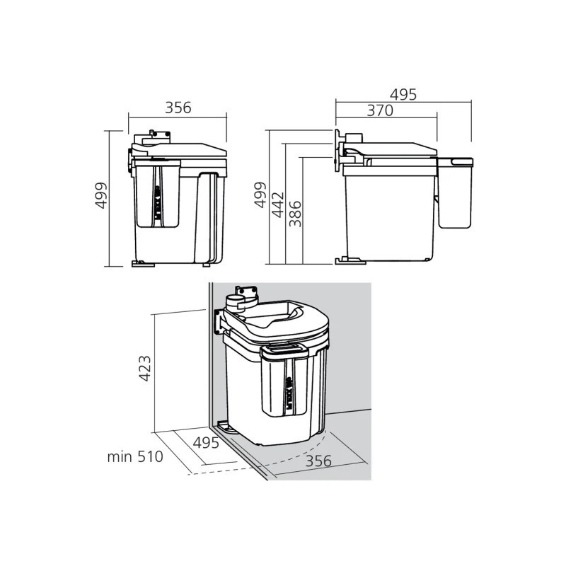 Poubelle EUROFLEXX 40 L