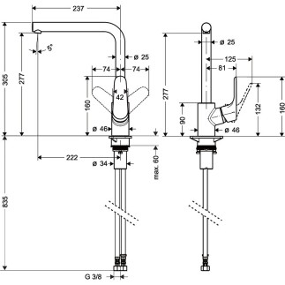Mitigeur Hansgrohe Focus M41 280