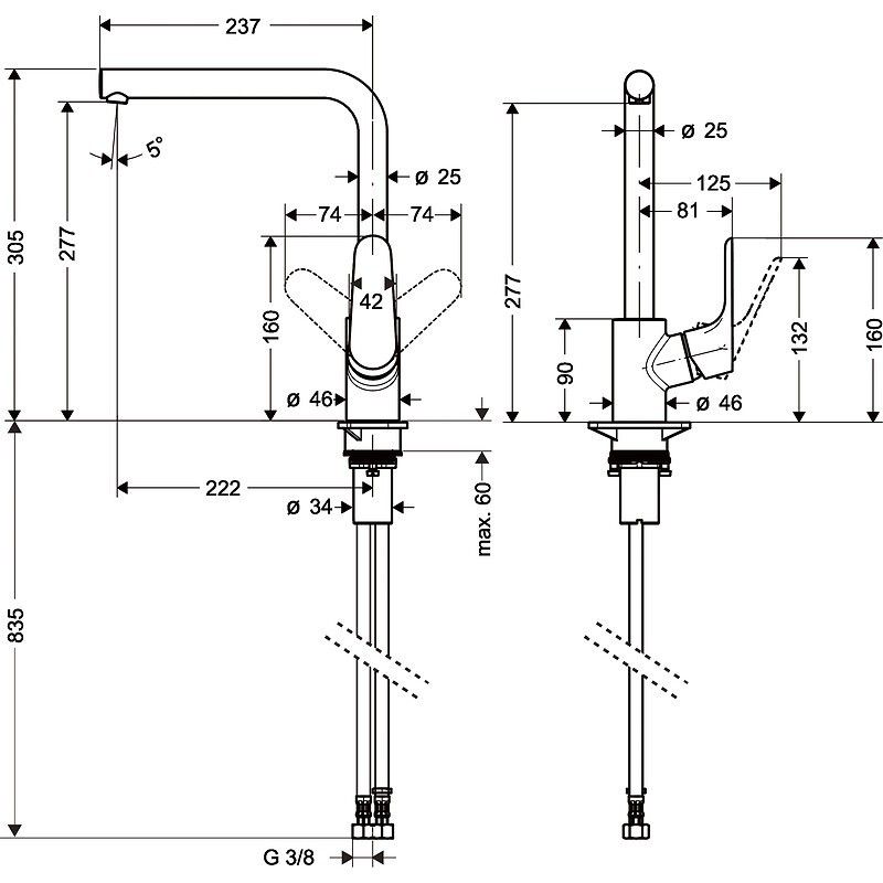 Mitigeur Hansgrohe Focus M41 280