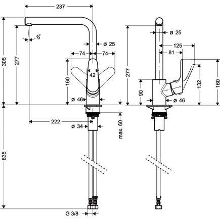 Mitigeur Hansgrohe Focus M41 280